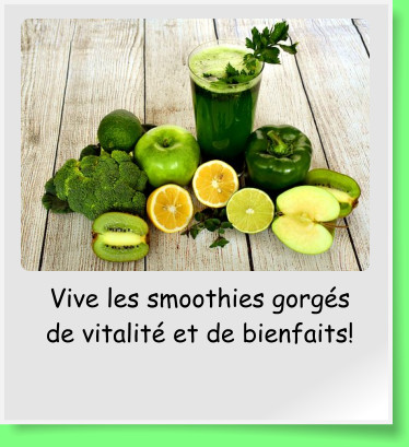 Vive les smoothies gorgs de vitalit et de bienfaits!